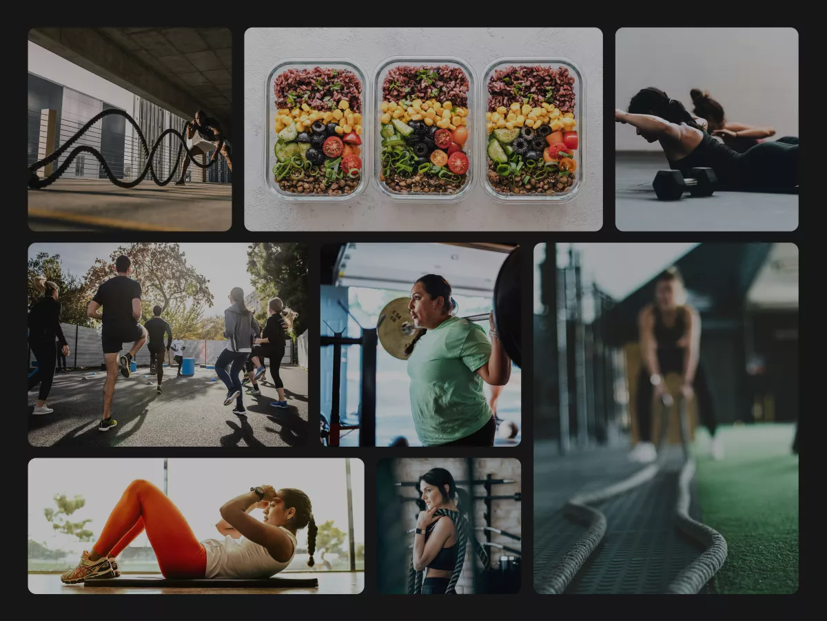 Grille des transformations du site Volt : séances d'entraînement, cardio, renforcement et repas préparés